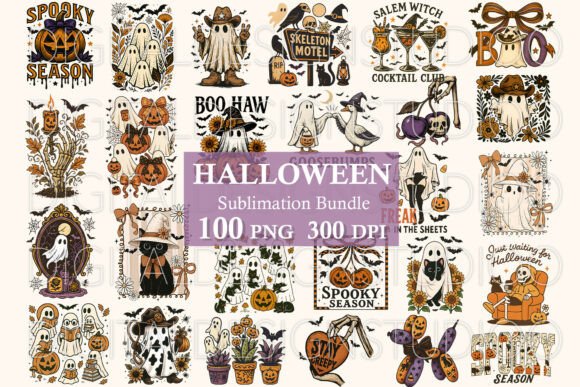 Download Retro Halloween Sublimation Bundle Png - Retro halloween Collection