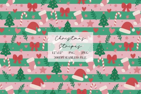 Download Christmas Pink and Green Seamless File - Premium Resources