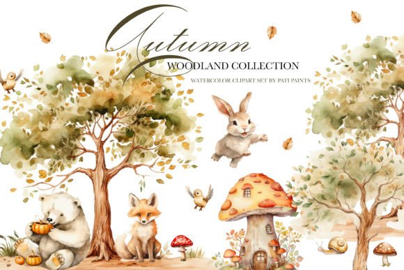 Download Autumn Woodland Animals Clipart Set - Autumn Collection