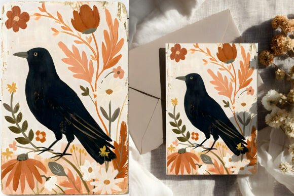Download Black Crow Autumn Halloween Illustration - Autumn Collection